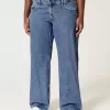 Curvy Low Rise Baggy-Jeans in mittlerer Waschung Curvy Low Rise Baggy-Jeans in mittlerer Waschung