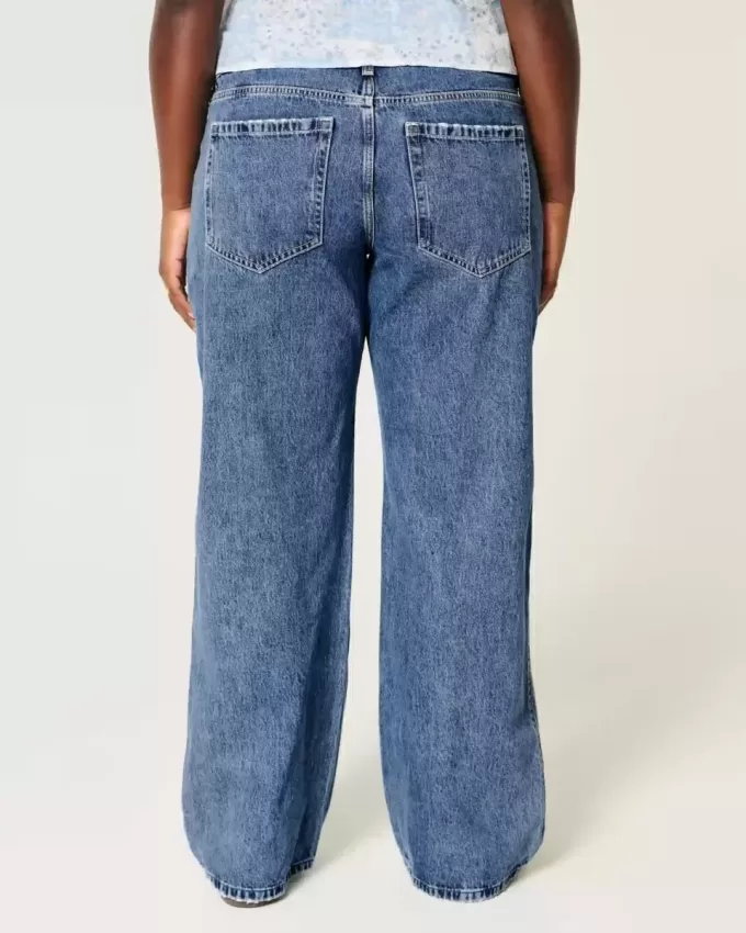 Curvy Low Rise Baggy-Jeans in mittlerer Waschung Curvy Low Rise Baggy-Jeans in mittlerer Waschung