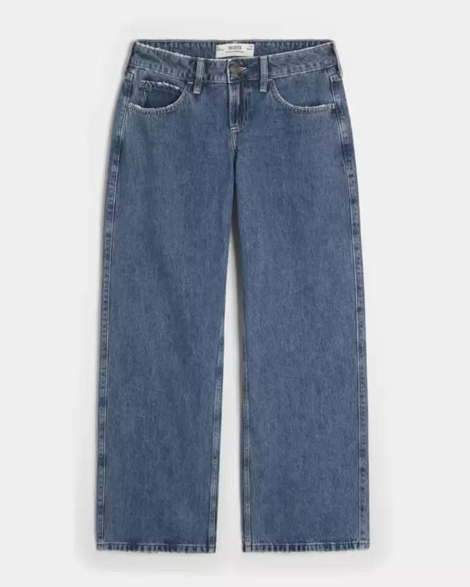 Curvy Low Rise Baggy-Jeans in mittlerer Waschung Curvy Low Rise Baggy-Jeans in mittlerer Waschung