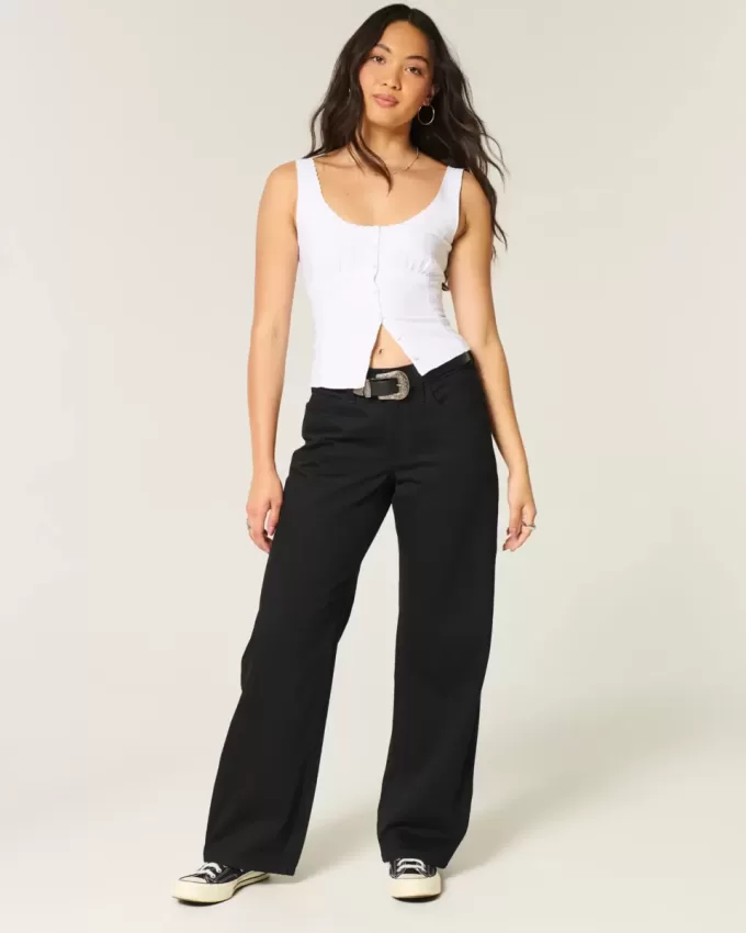 Curvy Low-Rise Baggy-Jeans in Schwarz Curvy Low-Rise Baggy-Jeans in Schwarz