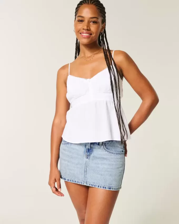 Curvy Low-Rise-Mini-Denim-Skort Curvy Low-Rise-Mini-Denim-Skort