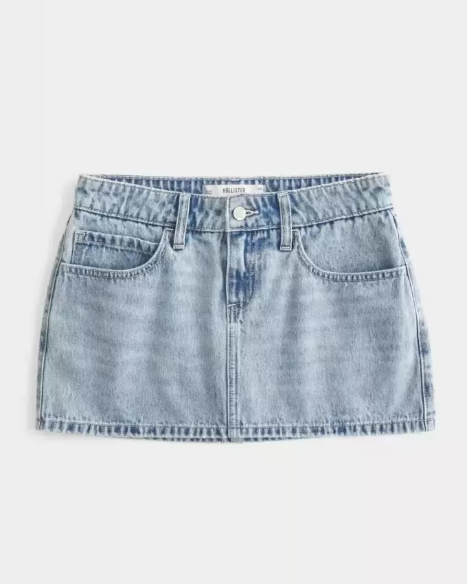 Curvy Low-Rise-Mini-Denim-Skort Curvy Low-Rise-Mini-Denim-Skort