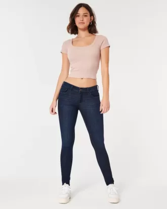 Curvy Low Rise Super Skinny Jeans in dunkler Waschung