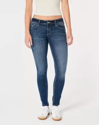 Curvy Low Rise Super Skinny Jeans in dunkler Waschung