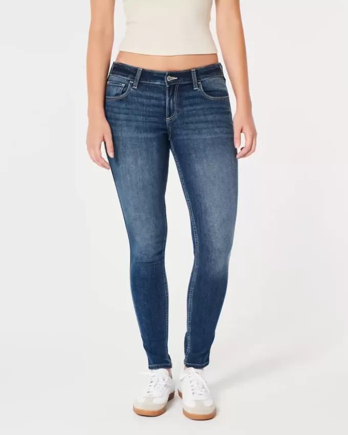 Curvy Low Rise Super Skinny Jeans in dunkler Waschung Curvy Low Rise Super Skinny Jeans in dunkler Waschung