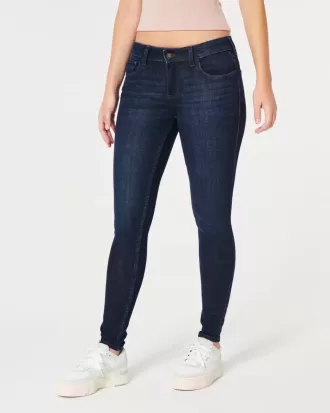 Curvy Low Rise Super Skinny Jeans in dunkler Waschung