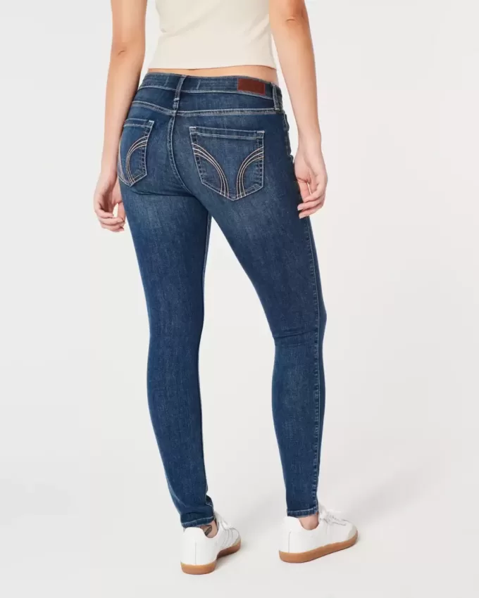 Curvy Low Rise Super Skinny Jeans in dunkler Waschung Curvy Low Rise Super Skinny Jeans in dunkler Waschung