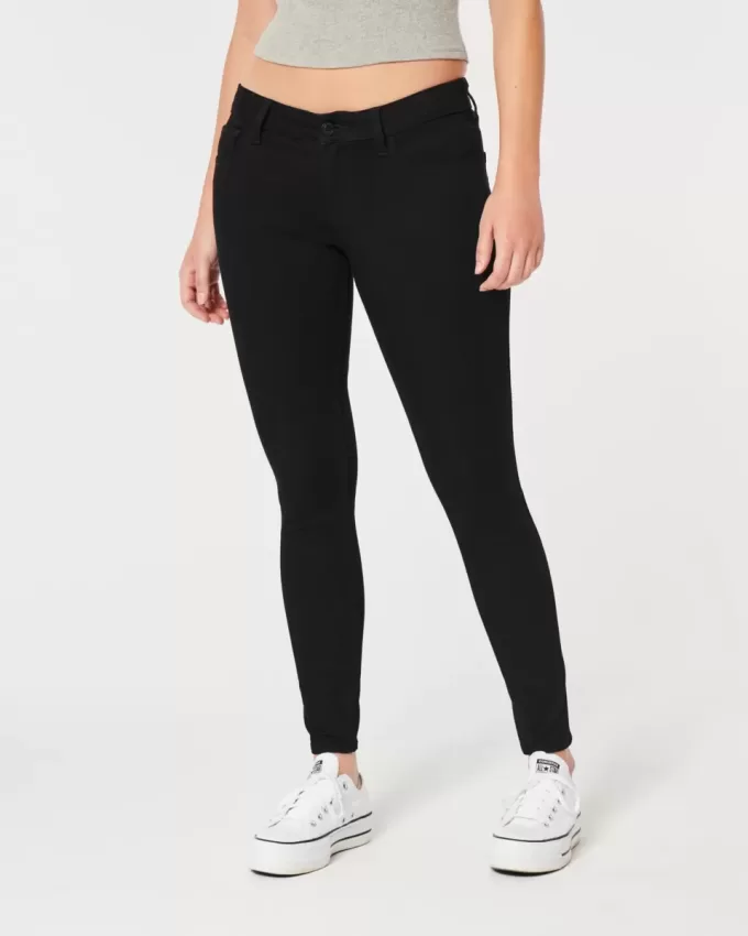 Curvy Low Rise Super Skinny Jeans in Schwarz Curvy Low Rise Super Skinny Jeans in Schwarz