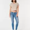 Curvy Low Rise Super Skinny Jeans mit mittlerer Waschung Curvy Low Rise Super Skinny Jeans mit mittlerer Waschung