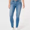Curvy Low Rise Super Skinny Jeans mit mittlerer Waschung Curvy Low Rise Super Skinny Jeans mit mittlerer Waschung
