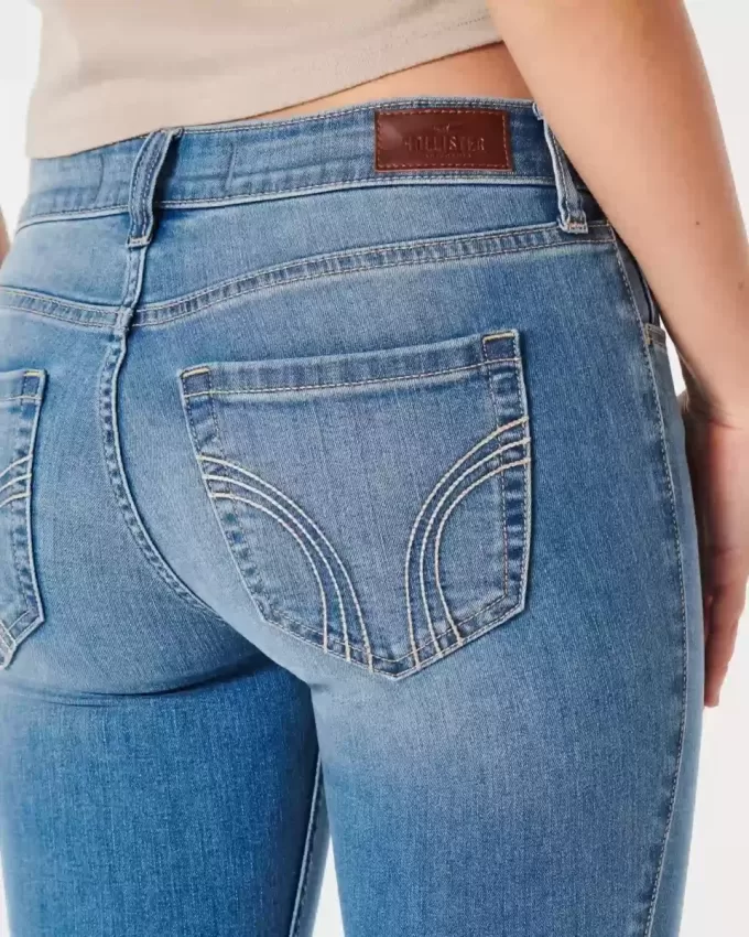 Curvy Low Rise Super Skinny Jeans mit mittlerer Waschung Curvy Low Rise Super Skinny Jeans mit mittlerer Waschung