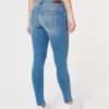 Curvy Low Rise Super Skinny Jeans mit mittlerer Waschung Curvy Low Rise Super Skinny Jeans mit mittlerer Waschung