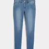 Curvy Low Rise Super Skinny Jeans mit mittlerer Waschung Curvy Low Rise Super Skinny Jeans mit mittlerer Waschung