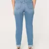 Curvy Ultra High Rise zerrissene Mom-Jeans in mittlerer Waschung