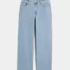 Dad-Jeans mit hohem Bund und mittlerer Waschung Dad-Jeans mit hohem Bund und mittlerer Waschung