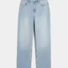 Dad-Jeans mit ultrahohem Bund und mittlerer Waschung Dad-Jeans mit ultrahohem Bund und mittlerer Waschung