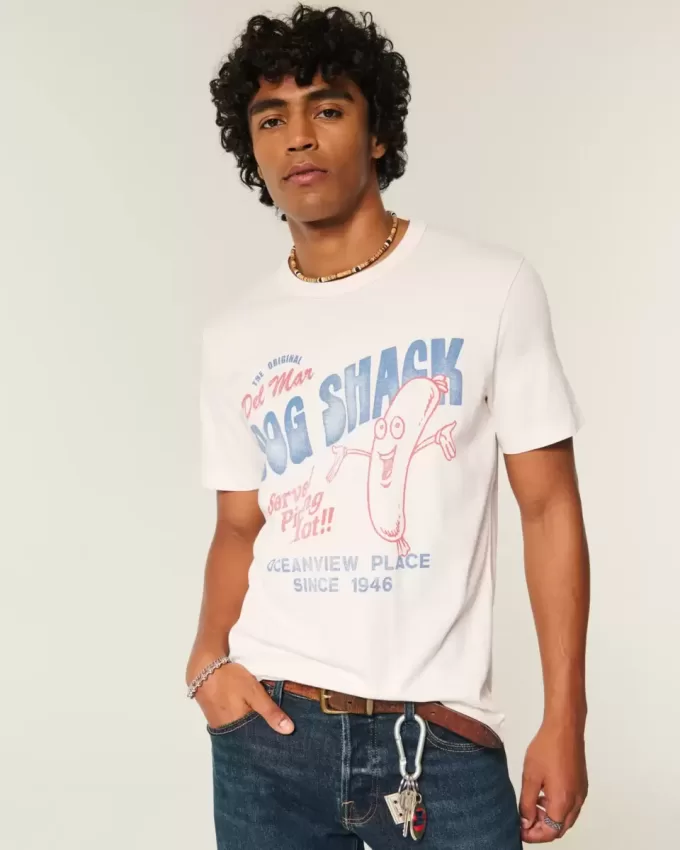 Del Mar Dog Shack Grafik-T-Shirt Del Mar Dog Shack Grafik-T-Shirt