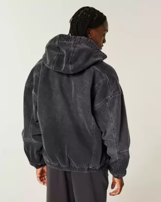 Denim-Skaterjacke mit Reißverschluss