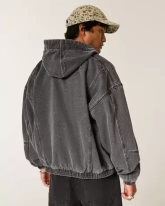 Denim-Skaterjacke mit Reißverschluss