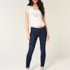 Dunkel verwaschene Low-Rise-Super-Skinny-Jeans Dunkel verwaschene Low-Rise-Super-Skinny-Jeans