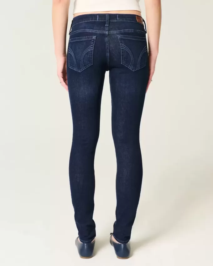 Dunkel verwaschene Low-Rise-Super-Skinny-Jeans Dunkel verwaschene Low-Rise-Super-Skinny-Jeans