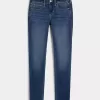 Dunkel verwaschene Low-Rise-Super-Skinny-Jeans Dunkel verwaschene Low-Rise-Super-Skinny-Jeans