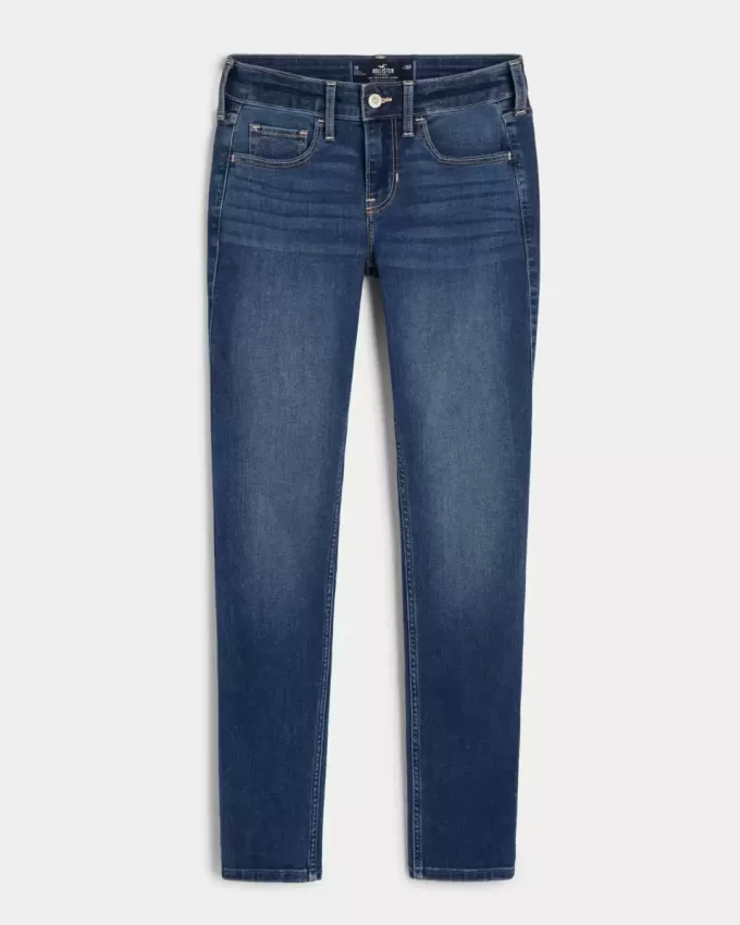 Dunkel verwaschene Low-Rise-Super-Skinny-Jeans Dunkel verwaschene Low-Rise-Super-Skinny-Jeans