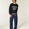 Dunkel verwaschene Skater-Baggy-Jeans