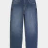 Dunkel verwaschene Skater-Baggy-Jeans Dunkel verwaschene Skater-Baggy-Jeans