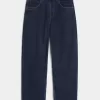 Dunkel verwaschene Skater-Baggy-Jeans