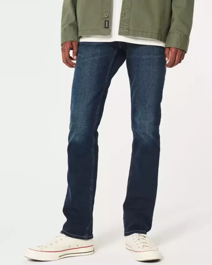 Dunkel verwaschene Slim Straight Jeans Dunkel verwaschene Slim Straight Jeans