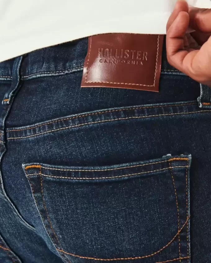 Dunkel verwaschene Slim Straight Jeans Dunkel verwaschene Slim Straight Jeans