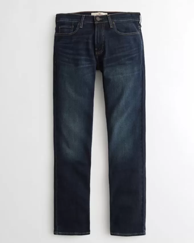 Dunkel verwaschene Slim Straight Jeans Dunkel verwaschene Slim Straight Jeans