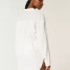 Durchgeknöpftes Mini-Hemdkleid aus Gaze