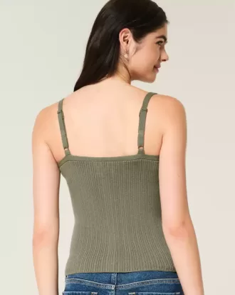 Durchgeknöpftes Pullover-Tanktop