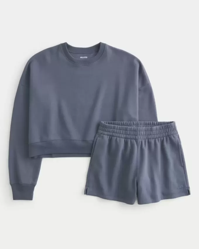 Easy Crew Sweatshirt & Fleece Shorts Bundle Easy Crew Sweatshirt & Fleece Shorts Bundle