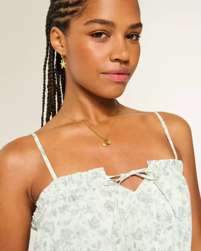 Easy Crop-Trägerloses Tube-Top mit Spitzeneinsatz Easy Crop-Trägerloses Tube-Top mit Spitzeneinsatz