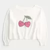 Easy Heart Graphic Off-the-Shoulder-Pullover Easy Heart Graphic Off-the-Shoulder-Pullover
