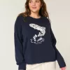 Easy Jumping Fish Graphic Rundhalspullover