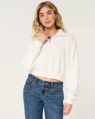 Easy Mini-Sweatshirt mit halbem Reißverschluss