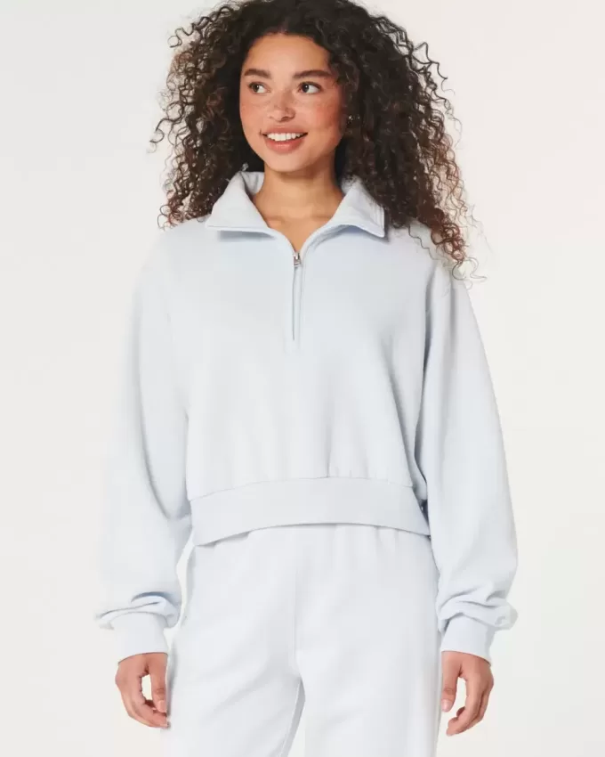 Easy Mini-Sweatshirt mit halbem Reißverschluss Easy Mini-Sweatshirt mit halbem Reißverschluss