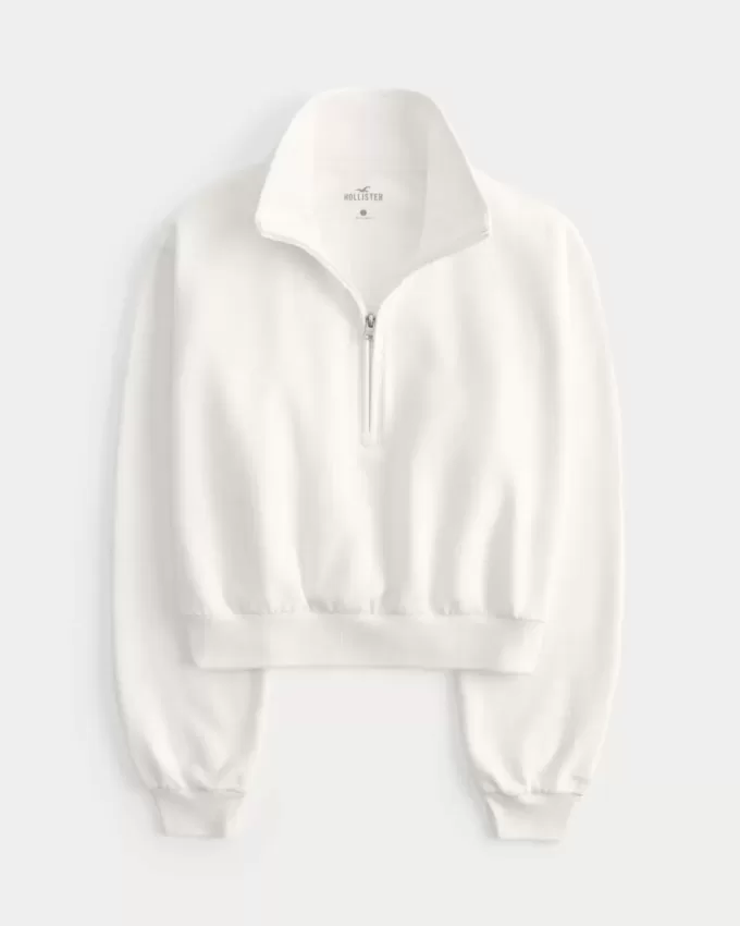 Easy Mini-Sweatshirt mit halbem Reißverschluss Easy Mini-Sweatshirt mit halbem Reißverschluss