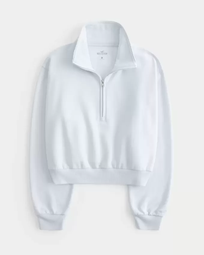 Easy Mini-Sweatshirt mit halbem Reißverschluss Easy Mini-Sweatshirt mit halbem Reißverschluss