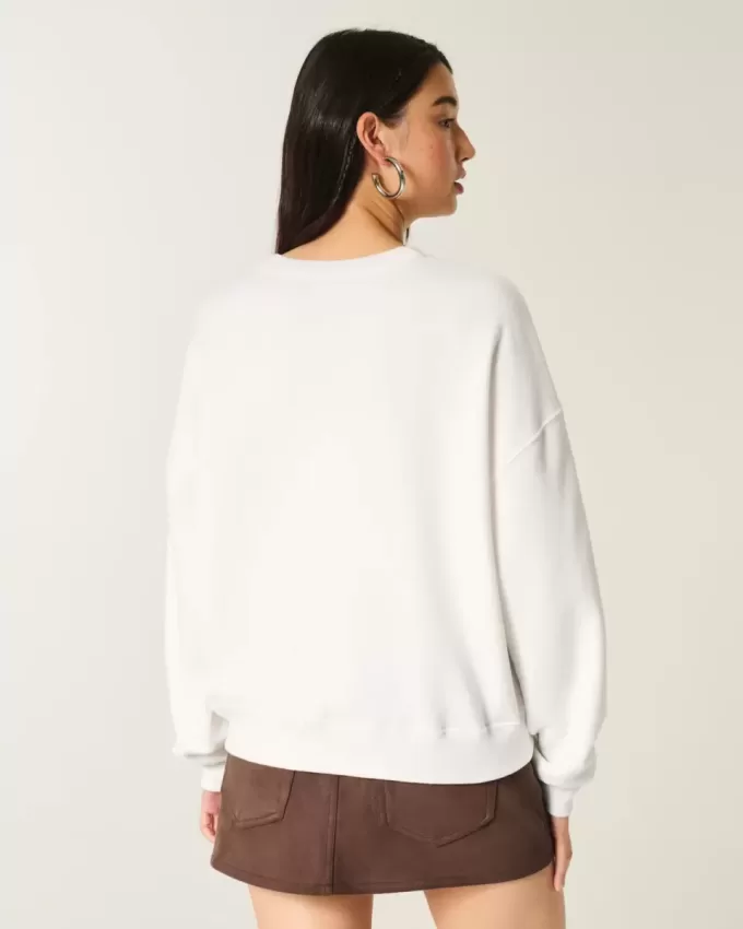 Easy New York – Sweatshirt mit Rundhalsausschnitt und Grafik und Gitarrennieten