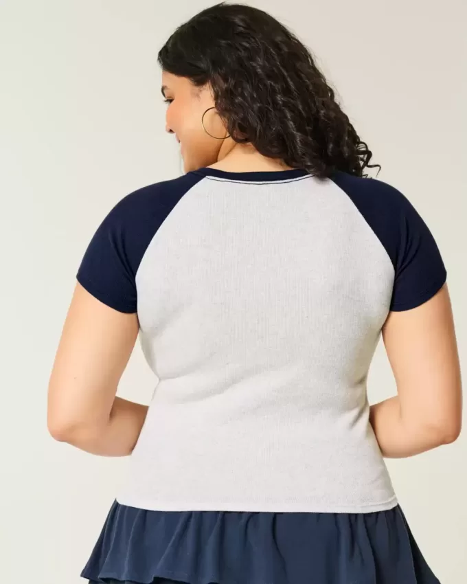 Easy Notch-Neck Sweet ’n Sporty Graphic Baby T-Shirt Easy Notch-Neck Sweet ’n Sporty Graphic Baby T-Shirt