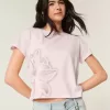 Easy Ribbon T-Shirt mit Blumengrafik und Bindeband am Rücken