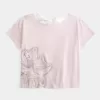 Easy Ribbon T-Shirt mit Blumengrafik und Bindeband am Rücken