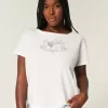 Easy Ribbon T-Shirt mit Herz-Grafik und Bindeband Easy Ribbon T-Shirt mit Herz-Grafik und Bindeband