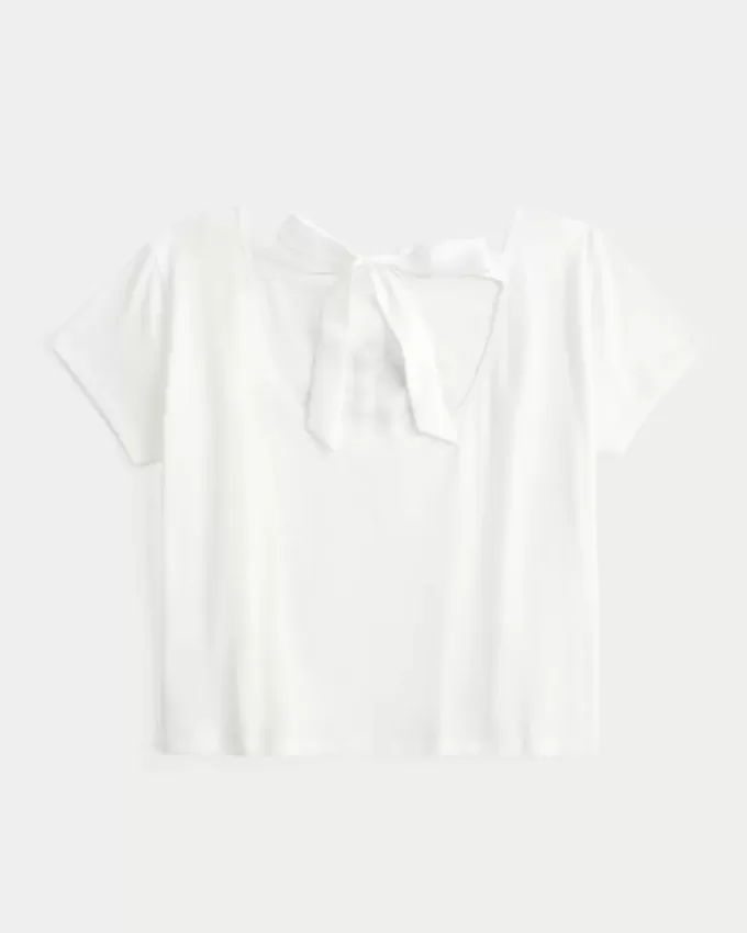 Easy Ribbon T-Shirt mit Herz-Grafik und Bindeband Easy Ribbon T-Shirt mit Herz-Grafik und Bindeband