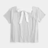 Easy Ribbon Tie-Back T-Shirt mit New York-Grafik Easy Ribbon Tie-Back T-Shirt mit New York-Grafik